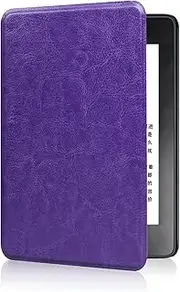 Case for All-New 7" Kindle Paperwhite 12th Generation and Kindle Colorsoft Signature Edition, Slim PU Leather Drop-Resistant Anti-Scratch Cover with Hand Strap, Auto Sleep/Wake (Purple)