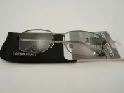 Foster Grant T-10 Gun Metal and Black +1.00 Reading Glasses NEW!!