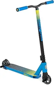 Mongoose Rise Freestyle Stunt Trick Scooter, For Kids Youth Adult Men Women Ages 8 Up, Lightweight Alloy Deck & Heavy-Duty Frame Up to 220 lbs., Bike-Style Grip, T-Bar Handlebar and High Impact Wheels