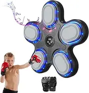 2024 Music Boxing Machine with Boxing Gloves, Smart Bluetooth Boxing Machine with LED Electronic Wall Mounted, Music Boxing Target Workout Punching Equipment for Home(Upgrade)