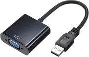 USB3.0 to VGA Female Adapter Converter Cable 1080p for PC Laptop Projector TV Box Black
