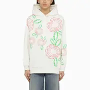 [Marni] White sweatshirt with cotton embroidery 40 IT White