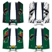 NHL MINNESOTA WILD VINYL SKIN DECAL FOR SONY PS5 PRO DIGITAL EDITION BUNDLE
