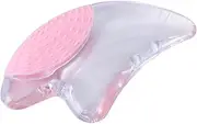 1Pc Pink Crystal Gua Plate with Light Transparent Scraping Treatment Tool for Face Massage Premium Scraping Bar Smooth Edges for Comfortable Use