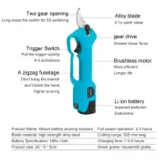 Cordless Pruner Pruning Rechargeable Shear Efficient Scissors Bonsai Electric