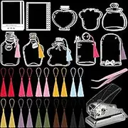 AmazingSpark 82 Pcs DIY Dried Flower Bookmarks Kit, Includes Creative Transparent Bookmarks, Colorful Tassels, Tweezer, Hole Punch and Several Open Tags, Beautiful Handmade DIY Gift