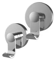 Fusion-Loc SUCTION HOOKS 2Pieces Holds Up To 8kg, Chrome Plated Steel