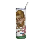 Messi Sliding #9003 Stainless Steel Tumbler Funny Gift by JunoArtnDesign