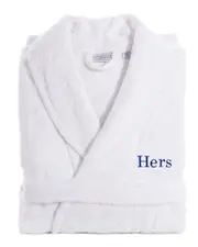 Linum Home Textiles Embroidered Hers Terry Bathrobe