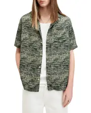 Allsaints Liszt Button Front Camp Shirt
