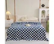 Warm Blanket Soft Cozy Throw Blanket Checkered Fleece Throw Blankets for Couch