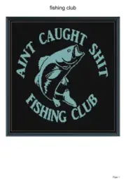 Fishing club blanket pattern, 60x60", written and graph pattern included