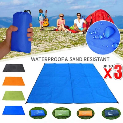 Outdoor Picnic Blanket Mat Rug Folding Camping Beach Nylon Carpet Pad Waterproof