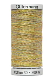Gutermann Cotton 30 #4077 VARIEGATED YELLOW 300m Embroidery & Quilting Thread
