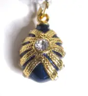Edgar Berebi Enamel Russian Egg Charm/Pendant St. Petersburg Boutique w/Bag NOS