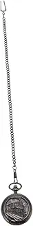 [OATIPHO] Vintage Mechanical Pocket Watch Skeleton Watches Link Chain Necklace Pocket Watch Railroad Automatic Mens Watch Classic Pocket Watch Men Necklaces Watch for Men Zinc Alloy Black