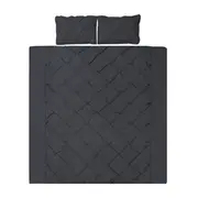 Giselle Bedding Quilt Cover Set Diamond Pinch Blac