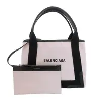 在飛比找momo購物網優惠-【Balenciaga 巴黎世家】Navy Cabas 帆布