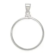 Sterling Silver Wideband Distinguished Coin Jewelry Polished 30.5 X 2.1mm $0.50 Screw Top Bezel Pendant