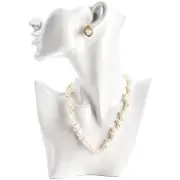 Jewelry Display Stand, Necklace Mannequin Display Stand for Selling, White Re...