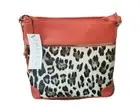 Leopard Print Eco Friendly Vegan Leather Crossbody Bucket Bag NEW