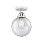 Innovations Beacon 1 Light 8" Semi-Flush, LED, PC/Seeded - 288-1C-PC-G204-8-LED