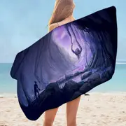 Scary Art the Nightmare Marsh Microfiber Beach Towel