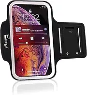 RevereSport iPhone 13 Mini Running Armband. Premium Sports Arm Phone Case Holder for Runners, Exercise & Gym Workouts