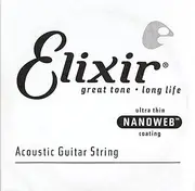 Elixir Strings Acoustic Phosphor Bronze Guitar String NANOWEB Coating, 024