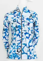 Amy Sport Jems Jacket Silver Zip- Sky