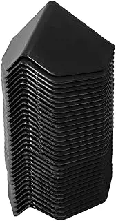 ULTECHNOVO 50pcs Anti-collision Packaging Cardboard Corner Protectors Packaging Corner Protectors Luggage Corner Protectors Frame Corner Protectors Black Plastic