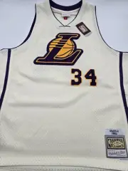 LA Lakers Shaquille O'Neal Mitchell & Ness Chainstitch Swingman Jersey Sz XL