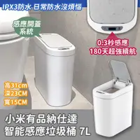 在飛比找ETMall東森購物網優惠-小米有品納仕達智能感應垃圾桶7L