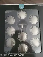 Target Home Brand Value Pack of 10 Satin Nickel Cabinet Knobs New open box