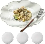 SHERCHPRY White Ceramic Plates 4pcs Set of Dessert Serving Snack Steak Salad Plates Easy Clean