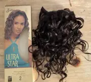 ZURY Ultra Star #2 Brown Curly Wave 100% Human Hair 10” Tangle Free New
