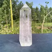 830g Natural Clear Quartz Obelisk Quartz Crystal Point Wand Tower Healing