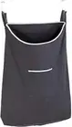 WENKO Canguro Laundry Hamper Bag, Over The Door Cloth Basket with Hooks, for