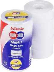 Quikstik Pricing Gun Mark I Removable Labels, White