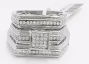 TRIO SET SILVER Lab Created WHITE SAPPHIRE RING SET *FREE SHIPPING* New with Tag
