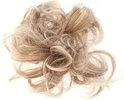 IWOWHERO Hair Bun Extensions Bun Hairpiece Wavy Hair Extensions Human Hair Clip in Extensions Women Hair Wig Messy Bun Hair Wig Bun Bangs Hair Accessories for Women Miss Short Hair Collect