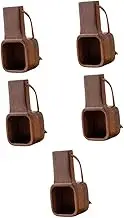 STOBAZA 5pcs Coffee Spoon Coffee Scoop Teaspoon Measuring Cups Laundry Measuring Scoop Measuring Spoon Wood Spoons Scooper for Powder Coffee Tablespoon Wood Scoop Dark Brown Wooden