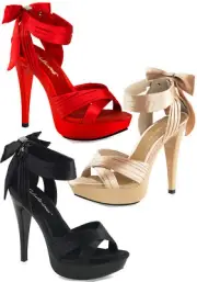 Pleaser Fabulicious COCKTAIL-568 5" Heel, 1" Platform Criss Cross Straps Sandal