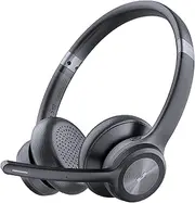 GearIT Wireless Headset with Mic - Stereo 5.4 Bluetooth Headphones with Advanced AI Noise Cancelling Microphone for Work, Home, Computers & Phone Calls - Dual Connect, PC Headset with Mute Button