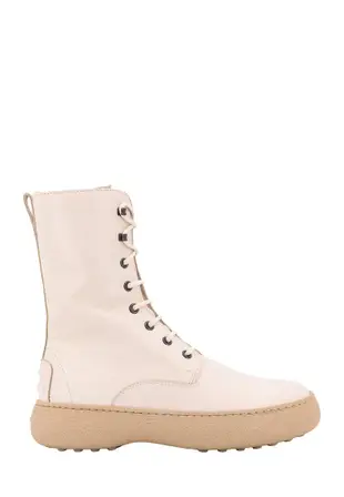 Tod's W.G. Suede lace-up ankle boots - TOD'S - White