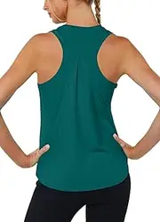 [Hiwzffy] Workout Tank Tops for Women Racerback Tops Sleeveless Running Shirts Loose Fit Athletic Gym Quick Dry Exercise