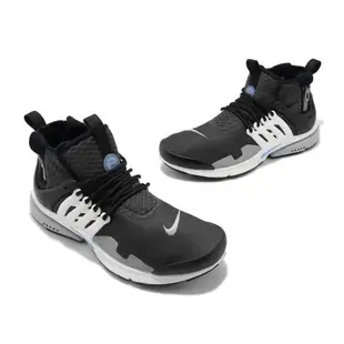 Nike 休閒鞋 Air Presto Mid Utility 男鞋 黑 高筒 襪套式 支撐 經典 DC8751-002