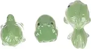 POPETPOP 3pcs Ceramic Floating Aquarium Decor Cartoon Turtle Frog Fish Tank Adornments Safe Ceramic Material for Home Desk Decoration for Friends Boys and Girls