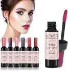 6 Colors Lip Gloss Set Wine Lipstick Matte Long Lasting Waterproof Lip Tint S...