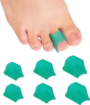 Hammer Toe Straightener Corrector - Toe Spacers Toe Separators for Bunion, Curled Toes, Hammertoes - 6 Pack (3 Sizes in One Set)